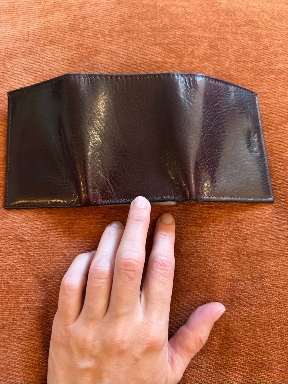 Yves Saint Laurent Men's Money Clip Card Wallet - Dark Brown